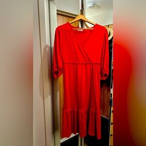 Max studio romantic midi dress